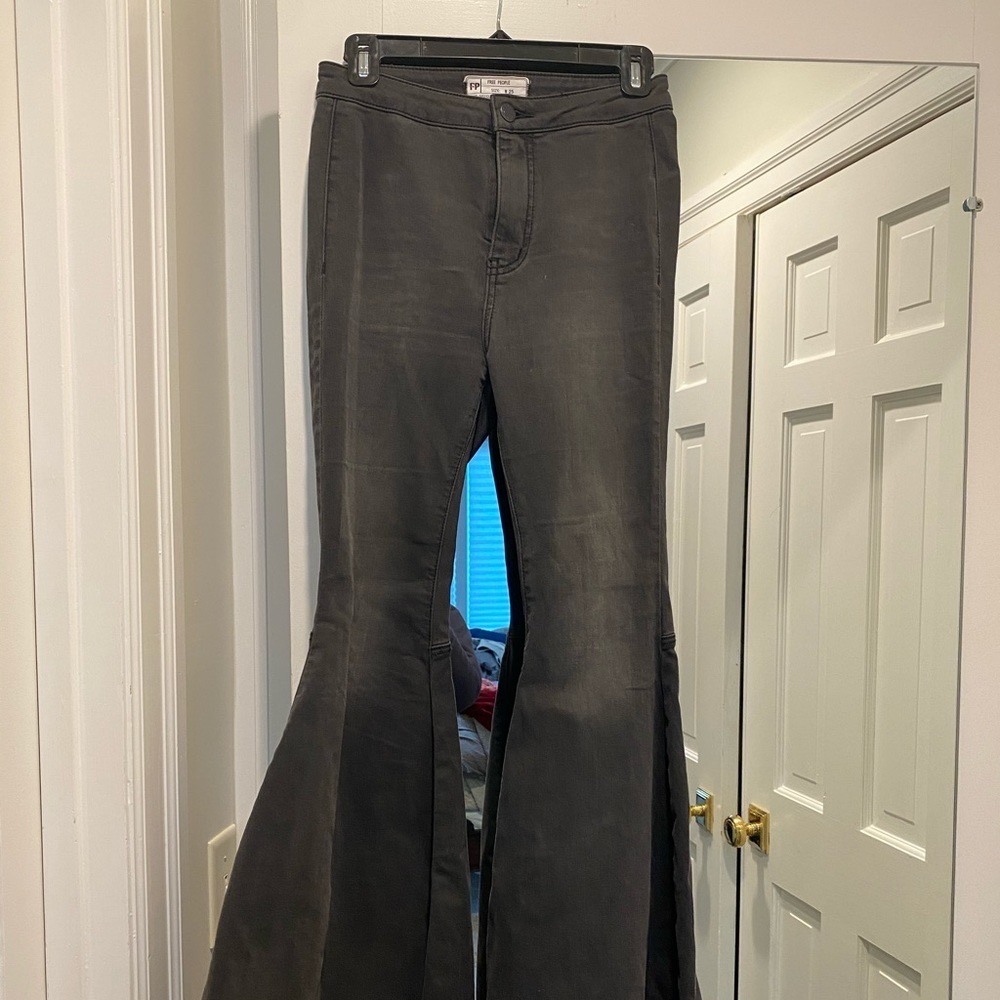 Free people just float on high waisted flared jean